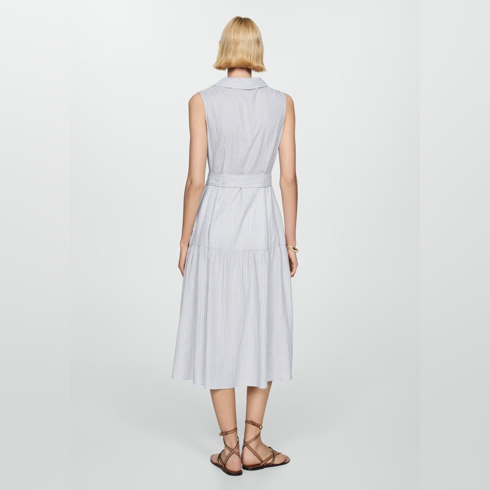 NWT Mango Belt Shirt Dress ~ Size 8 US - Picture 2 of 8